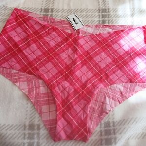 Victoria's Secret Pink Plaid Cheeky Underwear